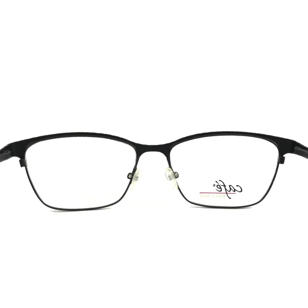 Cafe Boutique Eyeglasses Frames CB1063 C3 Black Gray Checkered Cat Eye 53-16-135